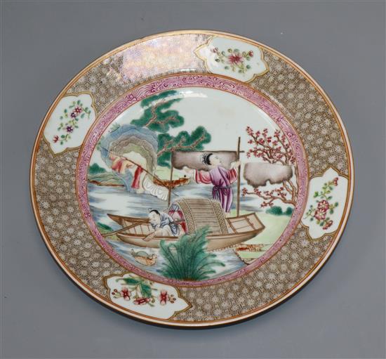 A Chinese famille rose plate diameter 22.5cm